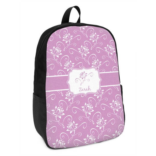 Custom Lotus Flowers Kids Backpack (Personalized)