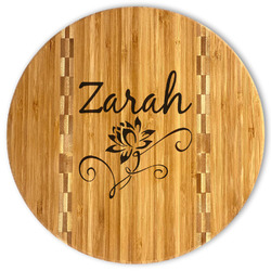Lotus Flowers Bamboo Cutting Board (Personalized)