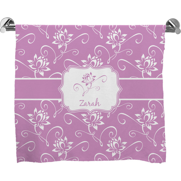 Custom Lotus Flowers Bath Towel (Personalized)