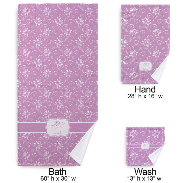 Lotus Flowers Bath Towel Sets - 3-piece - Approval