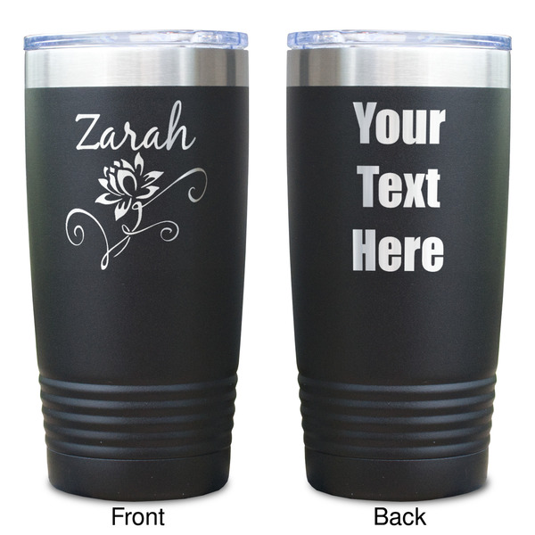 Lotus Flowers Black Polar Camel Tumbler - 20oz - Double Sided  - Approval