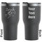 Lotus Flowers Black RTIC Tumbler - Front and Back