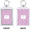 Lotus Flowers Bling Keychain (Front + Back)