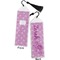 Lotus Flowers Bookmark with tassel - Front and Back