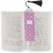 Lotus Flowers Bookmark with tassel - In book