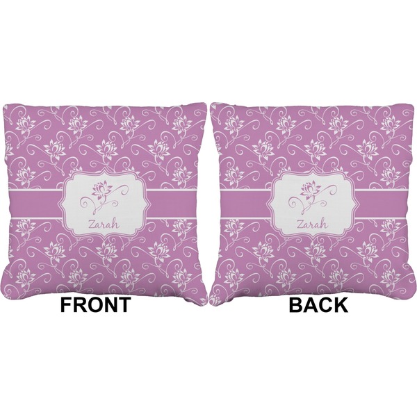 Lotus Flowers Burlap Pillow Approval