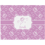 Lotus Flowers Woven Fabric Placemat - Twill w/ Name or Text