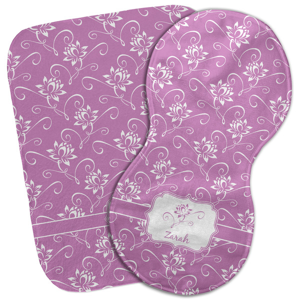 Custom Lotus Flowers Burp Cloth (Personalized)