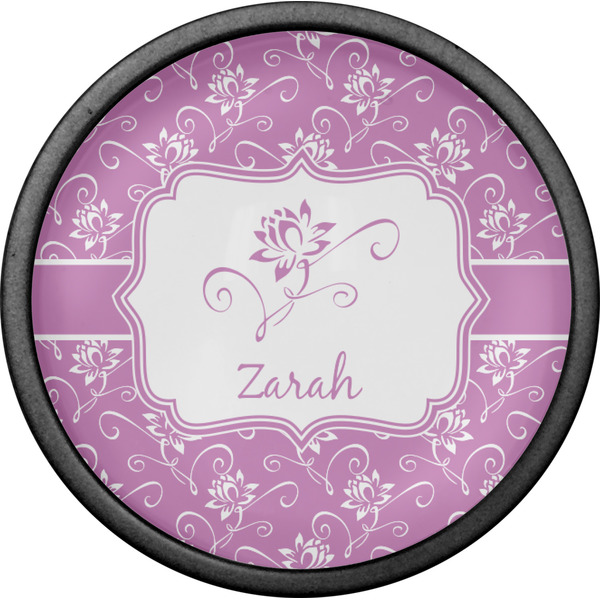 Lotus Flowers Cabinet Knob - Black - Front