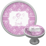 Lotus Flowers Cabinet Knob (Silver) (Personalized)