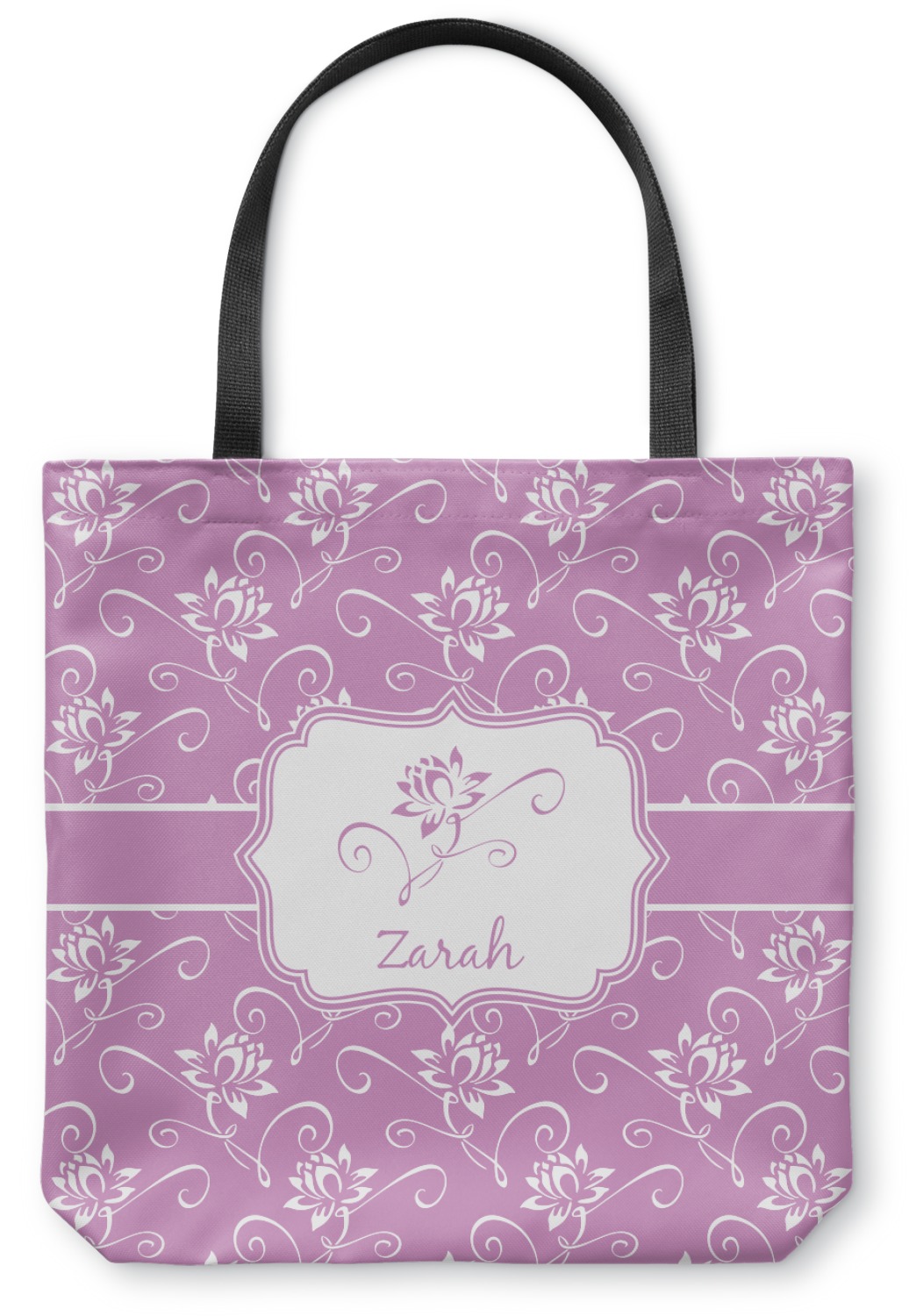 Lotus Flowers Canvas Tote Bag (Personalized) - YouCustomizeIt