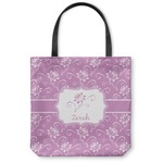 Lotus Flowers Canvas Tote Bag - Small - 13"x13" (Personalized)