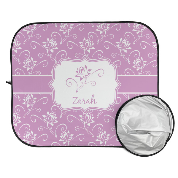 Lotus Flowers Car Sun Shades - FOLDED & UNFOLDED