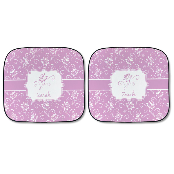 Lotus Flowers Car Sun Shades - FRONT