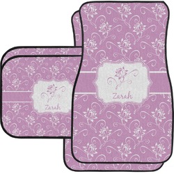 Lotus Flowers Car Floor Mats Set - 2 Front & 2 Back (Personalized)