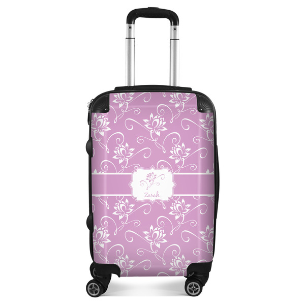 Custom Lotus Flowers Suitcase - 20" Carry On (Personalized)
