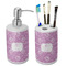 Lotus Flowers Ceramic Bathroom Accessories Set (Personalized)