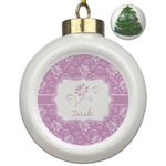 Lotus Flowers Ceramic Ball Ornament - Christmas Tree (Personalized)