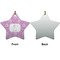 Lotus Flowers Ceramic Flat Ornament - Star Front & Back (APPROVAL)