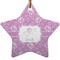 Lotus Flowers Ceramic Flat Ornament - Star (Front)