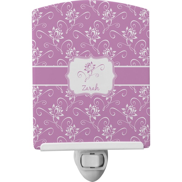 Custom Lotus Flowers Ceramic Night Light (Personalized)