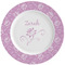 Lotus Flowers Ceramic Dinner Plates (Set of 4) (Personalized)
