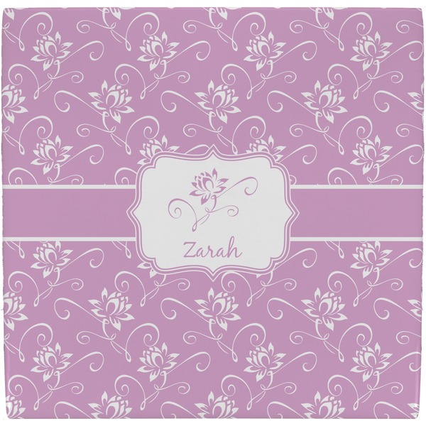 Custom Lotus Flowers Ceramic Tile Hot Pad (Personalized)