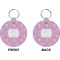 Lotus Flowers Circle Keychain (Front + Back)