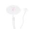 Lotus Flowers 7" Oval Plastic Stir Sticks - Clear (Personalized)