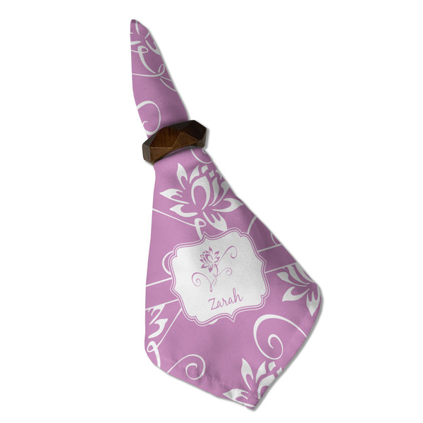 Lotus Flowers Cloth Napkins - Personalized Dinner (Folded in Ring) (MAIN)