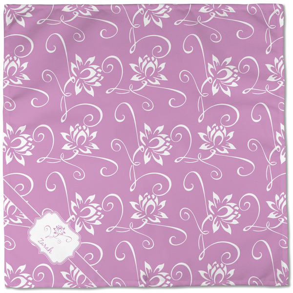 Lotus Flowers Cloth Napkins - Personalized Dinner (Full Open)