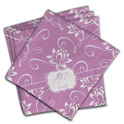 Lotus Flowers Cloth Napkins (Set of 4) (Personalized)
