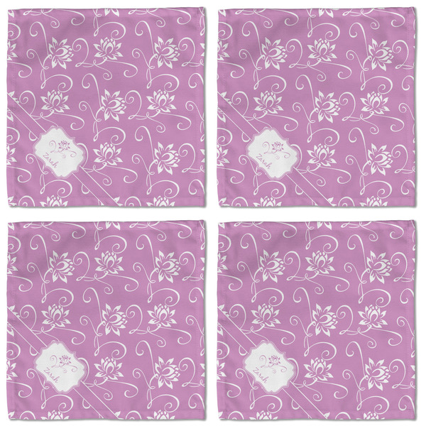Lotus Flowers Cloth Napkins - Personalized Lunch (APPROVAL) Set of 4