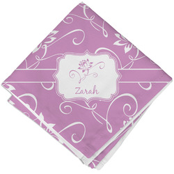 Lotus Flowers Cloth Cocktail Napkin - Single w/ Name or Text