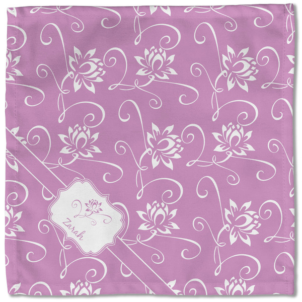 Lotus Flowers Cloth Napkins - Personalized Lunch (Single Full Open)