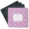 Lotus Flowers Square Rubber Backed Coasters - Set of 4 (Personalized)