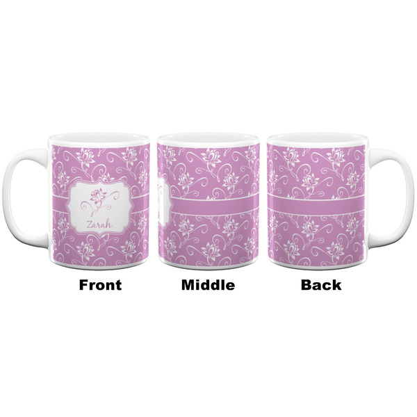 Lotus Flowers Coffee Mug - 11 oz - White APPROVAL