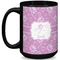 Lotus Flowers 15 Oz Coffee Mug - Black (Personalized)