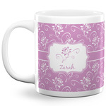 Lotus Flowers 20 Oz Coffee Mug - White (Personalized)