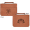 Lotus Flowers Cognac Leatherette Bible Covers - Small Double Sided Apvl