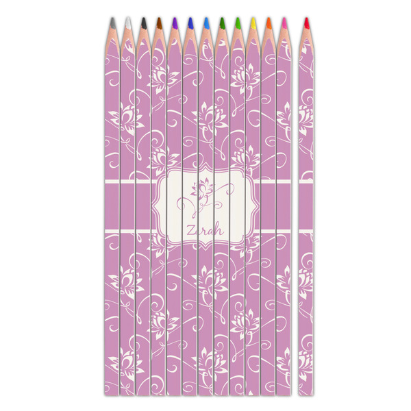 Custom Lotus Flowers Colored Pencils (Personalized)
