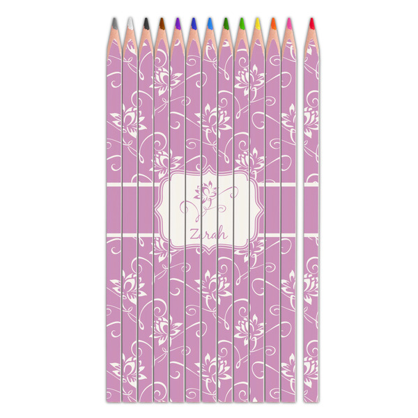 Custom Lotus Flowers Colored Pencils (Personalized)