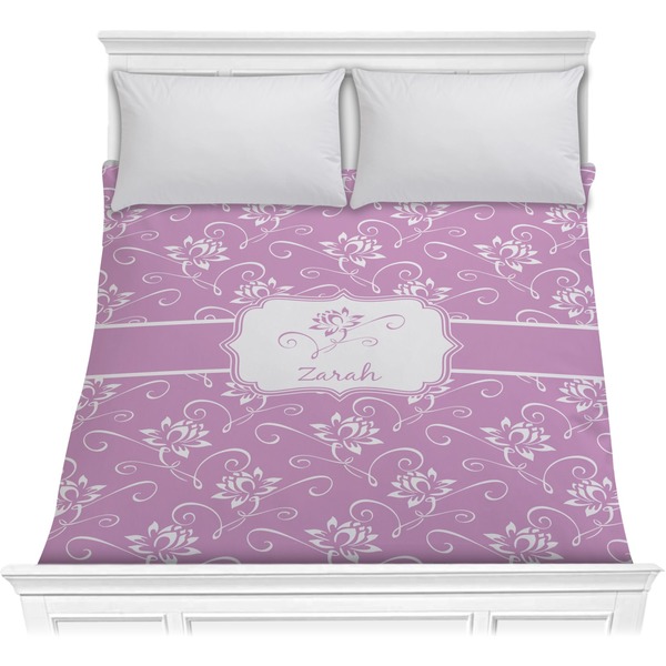 Custom Lotus Flowers Comforter - Full / Queen (Personalized)