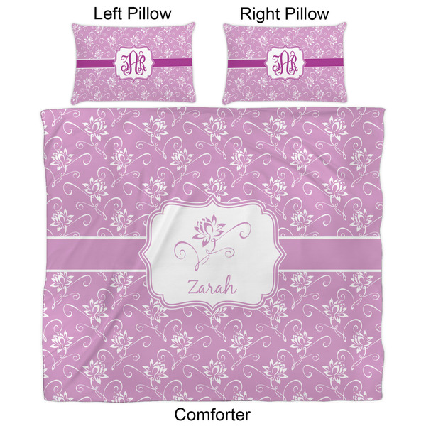Lotus Flowers Comforter Set - King - Approval