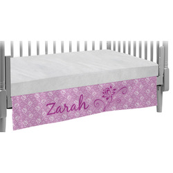 Lotus Flowers Crib Skirt w/ Name or Text