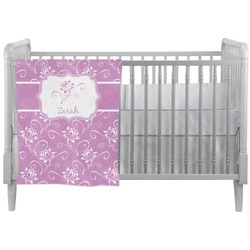 Lotus Flowers Crib Comforter / Quilt (Personalized)