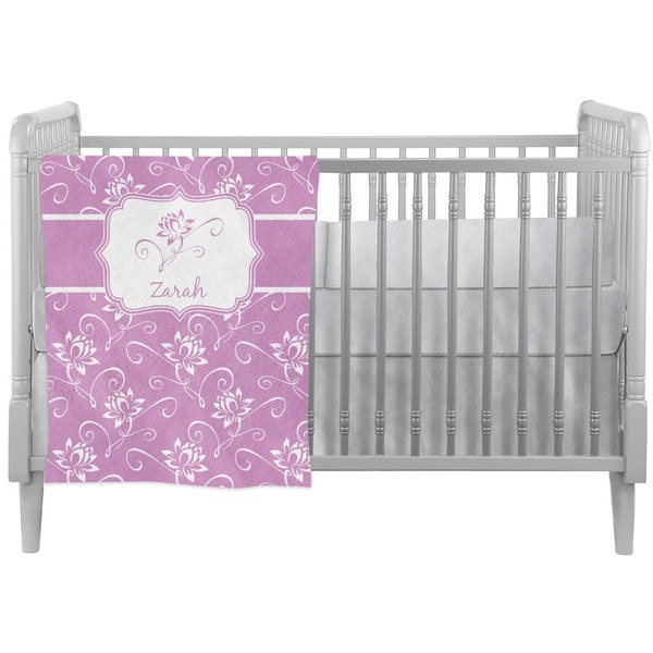 Custom Lotus Flowers Crib Comforter / Quilt (Personalized)