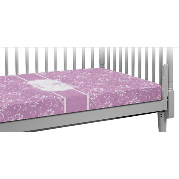 Custom Lotus Flowers Crib Fitted Sheet (Personalized)