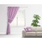 Lotus Flowers Curtain With Window and Rod - in Room Matching Pillow