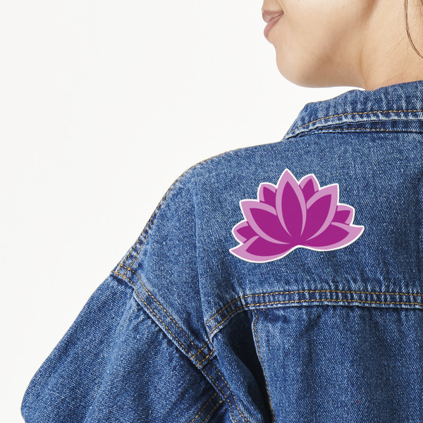 Custom Lotus Flowers Twill Iron On Patch - Custom Shape